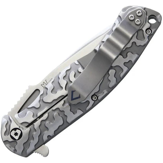 V NIVES Atmosphere Framelock V02TIP - Titanium Sculpted Handle With S35VN Satin Finish Blade by V NIVES