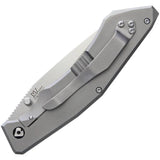 V NIVES Sportster Framelock Gray V03TIP - 154CM Wharncliffe Blade With Titanium Handle by V NIVES