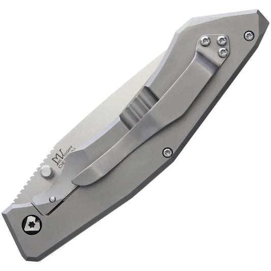 V NIVES Sportster Framelock Gray V03TIP - 154CM Wharncliffe Blade With Titanium Handle by V NIVES