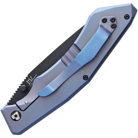 V NIVES Sportster Framelock - Blue Titanium Handle Wharncliffe Knife With 154CM Blade by V NIVES