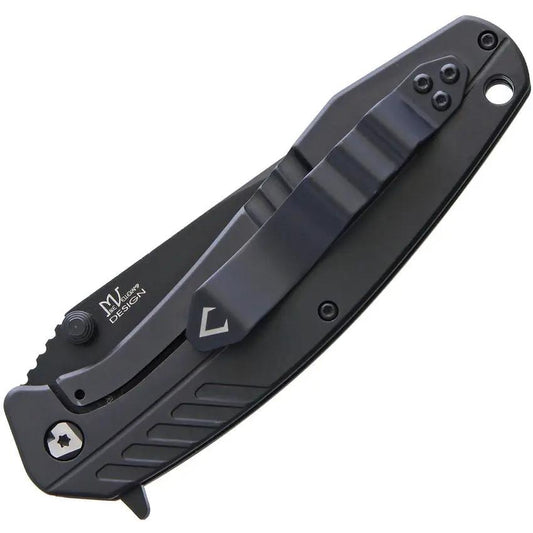 V NIVES SFL Framelock Tanto - Black D2 Tool Steel Blade, Extended Tang, Pocket Clip by V NIVES