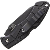 V NIVES Rocky II Lockback Black - D2 Tool Steel Blade With Partial Serration And FRN Handle by V NIVES