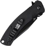 V Nives Black Rambo Shorty Linerlock V33FRNPBBK - 4 Inch Closed Folding Knife With Black PVD Coated 420HC Blade by V NIVES