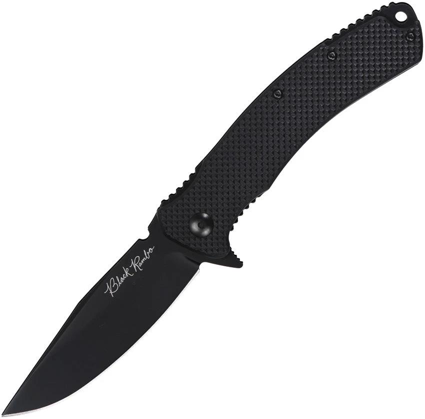V NIVES Black Rambo Utility Linerlock V34FRNPBBK by V NIVES