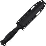 V NIVES Black Rambo Savage Fixed Blade - 11.75in D2 Sawback, Belt Cord Cutter, FRN and TPR Handle, Level II Retention by V NIVES