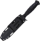 V NIVES Black Rambo Savage Fixed Blade - 11.75in D2 Sawback, Belt Cord Cutter, FRN and TPR Handle, Level II Retention by V NIVES