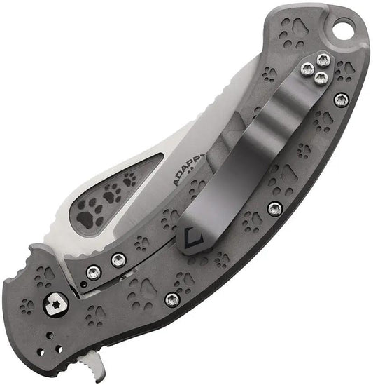 V Nives Adappt Framelock Knife - Satin CPM S30V Blade With Black G10 Handle Extended Tang Pocket Clip And Lanyard by V NIVES