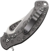 V Nives Adappt Framelock Knife - Satin CPM S30V Blade With Black G10 Handle Extended Tang Pocket Clip And Lanyard by V NIVES