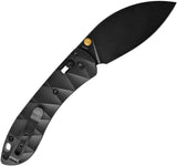 Vosteed Mini Nightshade Crossbar Lock Knife - Compact EDC Black Stonewash S35VN Blade And Black Titanium Handle by Vosteed