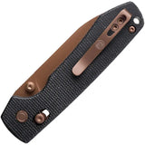 Vosteed Raccoon Crossbar Lock Knife - Copper Finish Blade, Micarta Handle, EDC Ready by Vosteed