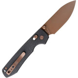 Vosteed Raccoon Crossbar Lock Knife - Copper Finish Blade, Micarta Handle, EDC Ready by Vosteed