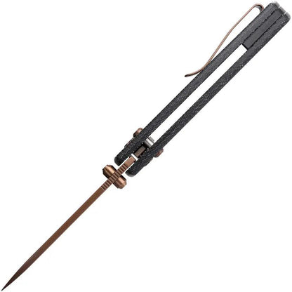 Vosteed Raccoon Crossbar Lock Knife - Copper Finish Blade, Micarta Handle, EDC Ready by Vosteed
