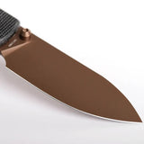 Vosteed Raccoon Crossbar Lock Knife - Copper Finish Blade, Micarta Handle, EDC Ready by Vosteed