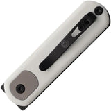 Vosteed Corgi Pup Trek Lock Knife - Slim EDC Knife With White G10 Handle And Titanium Insert by Vosteed