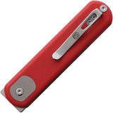Vosteed Corgi Trek Premium Folding Knife - Red G10 Handle Locking 3 Inch Satin Blade for EDC by Vosteed