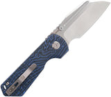 Vosteed Hedgehog Top Linerlock Knife - Precision EDC Ready 3 Inch S35VN Satin Blade With Black Blue G10 by Vosteed