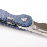 Vosteed Hedgehog Top Linerlock Knife - Precision EDC Ready 3 Inch S35VN Satin Blade With Black Blue G10 by Vosteed