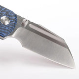 Vosteed Hedgehog Top Linerlock Knife - Precision EDC Ready 3 Inch S35VN Satin Blade With Black Blue G10 by Vosteed