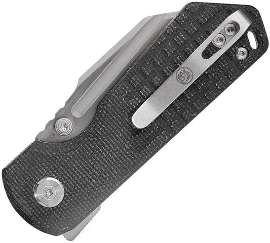 Vosteed Hedgehog Top Linerlock Knife 3 Inch S35VN Brushed Blade With Black Micarta Handle For EDC by Vosteed