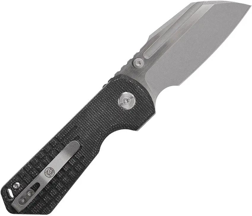 Vosteed Hedgehog Top Linerlock Knife 3 Inch S35VN Brushed Blade With Black Micarta Handle For EDC by Vosteed
