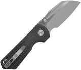 Vosteed Hedgehog Top Linerlock Knife 3 Inch S35VN Brushed Blade With Black Micarta Handle For EDC by Vosteed