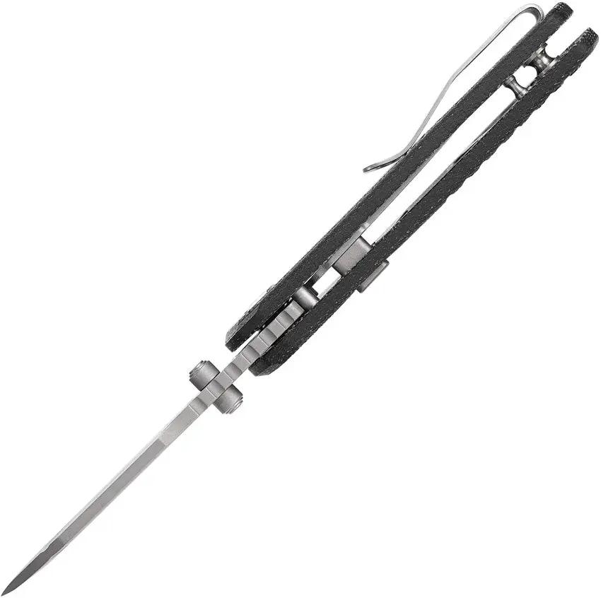 Vosteed Hedgehog Top Linerlock Knife 3 Inch S35VN Brushed Blade With Black Micarta Handle For EDC by Vosteed