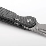 Vosteed Hedgehog Top Linerlock Knife 3 Inch S35VN Brushed Blade With Black Micarta Handle For EDC by Vosteed