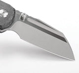 Vosteed Hedgehog Top Linerlock Knife 3 Inch S35VN Brushed Blade With Black Micarta Handle For EDC by Vosteed