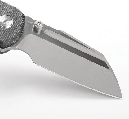 Vosteed Hedgehog Top Linerlock Knife 3 Inch S35VN Brushed Blade With Black Micarta Handle For EDC by Vosteed