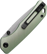 Vosteed Marten Top Linerlock Knife - Green Aluminum Handle For Everyday Carry With 3 Inch 154CM Blade by Vosteed