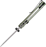Vosteed Marten Top Linerlock Knife - Green Aluminum Handle For Everyday Carry With 3 Inch 154CM Blade by Vosteed