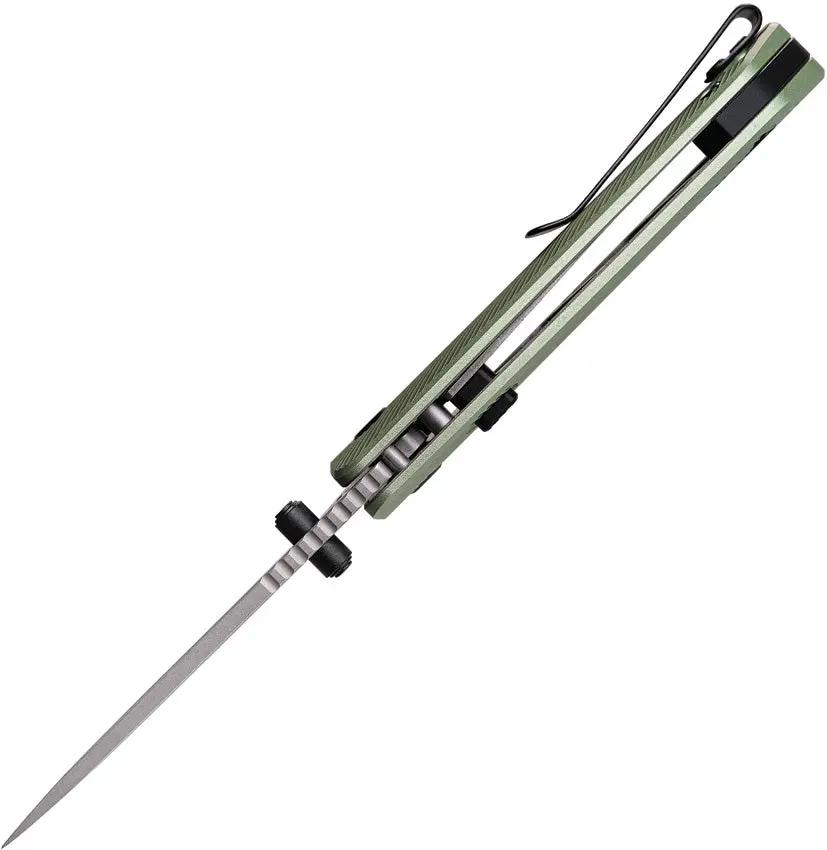 Vosteed Marten Top Linerlock Knife - Green Aluminum Handle For Everyday Carry With 3 Inch 154CM Blade by Vosteed