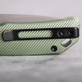 Vosteed Marten Top Linerlock Knife - Green Aluminum Handle For Everyday Carry With 3 Inch 154CM Blade by Vosteed