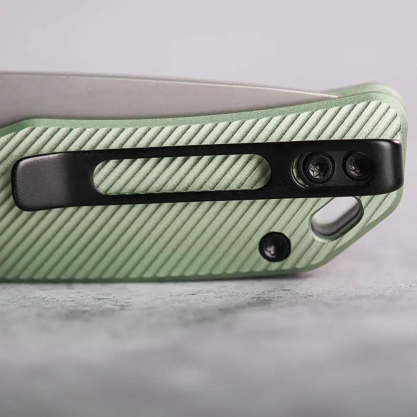 Vosteed Marten Top Linerlock Knife - Green Aluminum Handle For Everyday Carry With 3 Inch 154CM Blade by Vosteed