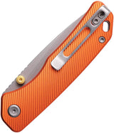 Vosteed Marten Top Linerlock Folding Knife - High Visibility Orange Aluminum Handle by Vosteed