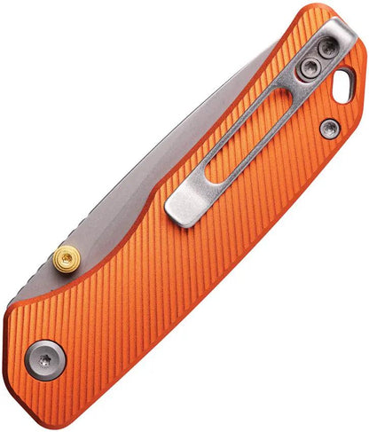Vosteed Marten Top Linerlock Folding Knife - High Visibility Orange Aluminum Handle by Vosteed
