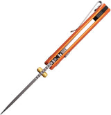 Vosteed Marten Top Linerlock Folding Knife - High Visibility Orange Aluminum Handle by Vosteed