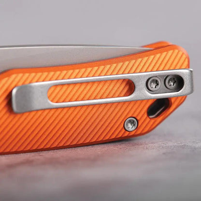 Vosteed Marten Top Linerlock Folding Knife - High Visibility Orange Aluminum Handle by Vosteed