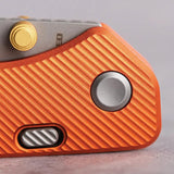 Vosteed Marten Top Linerlock Folding Knife - High Visibility Orange Aluminum Handle by Vosteed