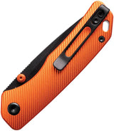 Vosteed Marten A1606 Liner Lock EDC Knife - Orange Aluminum Handle With 3 Inch 154CM Drop Point Blade by Vosteed