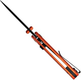 Vosteed Marten A1606 Liner Lock EDC Knife - Orange Aluminum Handle With 3 Inch 154CM Drop Point Blade by Vosteed