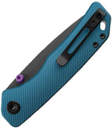 Vosteed Marten 330 Top Linerlock Knife - Blue Aluminum Handle With 3.25 Inch 154CM Drop Point Blade by Vosteed