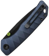 Vosteed Marten 330 Top Linerlock EDC Knife 154CM Drop Point Blade Slate Blue Aluminum Handle by Vosteed