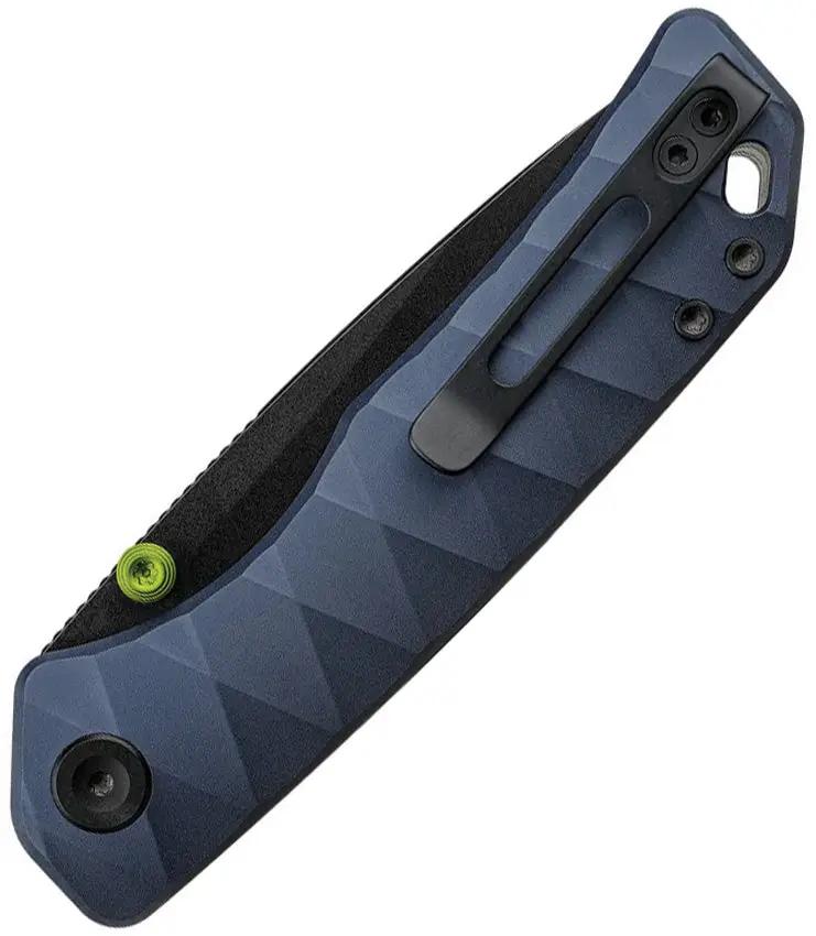 Vosteed Marten 330 Top Linerlock EDC Knife 154CM Drop Point Blade Slate Blue Aluminum Handle by Vosteed