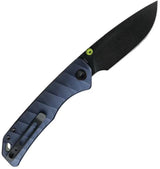Vosteed Marten 330 Top Linerlock EDC Knife 154CM Drop Point Blade Slate Blue Aluminum Handle by Vosteed