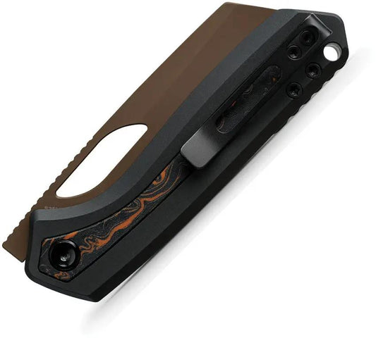 Vosteed Kroc Top Linerlock Knife - 3 Inch S35VN Blade With Copper Dune Finish For EDC by Vosteed
