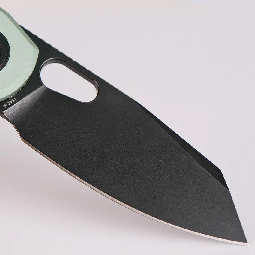 Vosteed Ankylo Vanchor Lock Bold Green Aluminum Handle EDC Knife - Durable 154CM Reverse Tanto by Vosteed
