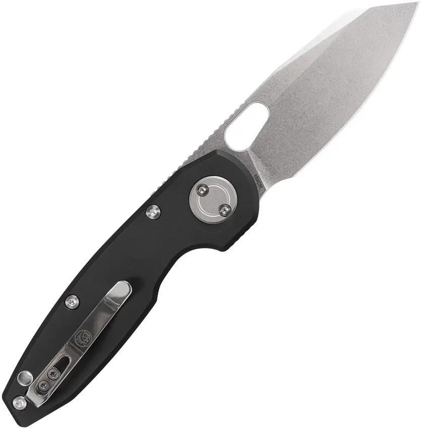 Vosteed Ankylo Vanchor Lock Knife - Stonewashed 154CM Blade With Black Aluminum Handle For EDC Enthusiasts
