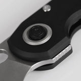 Vosteed Ankylo Vanchor Lock Knife - Stonewashed 154CM Blade With Black Aluminum Handle For EDC Enthusiasts