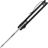 Vosteed Ankylo Vanchor Lock Knife - Stonewashed 154CM Blade With Black Aluminum Handle For EDC Enthusiasts